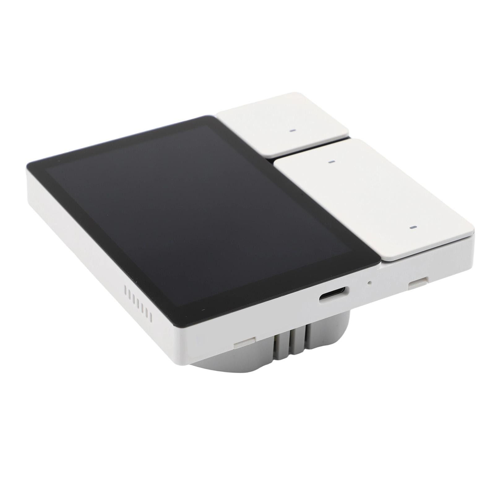 MOES - Pannello interruttori da parete intelligente compatibile da 3,5", controller relè a 3 bande con blaster a infrarossi, schermo GFF multi-touch, luce di stato dimmerabile, 3 tasti fisici