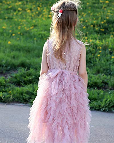 NNJXD Prinsessenjurk voor meisjes met kant en tule, voor bruiloften, voor kinderen van 3 - 8 jaar - Image 6