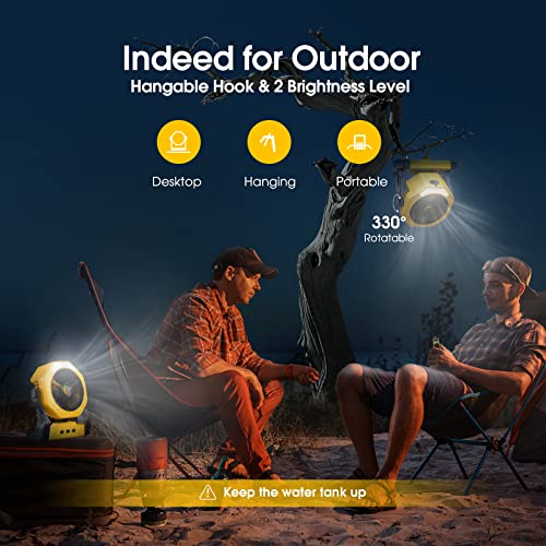 image for Ausic Portable Misting fan, 8-Inch Cooling Mist Fans, [8-35Hrs] USB Re