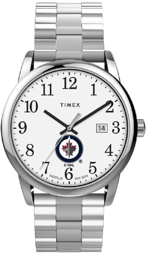 Montre Easy Reader Timex 38 mm lisible avec cadran clair et bracelet extensible