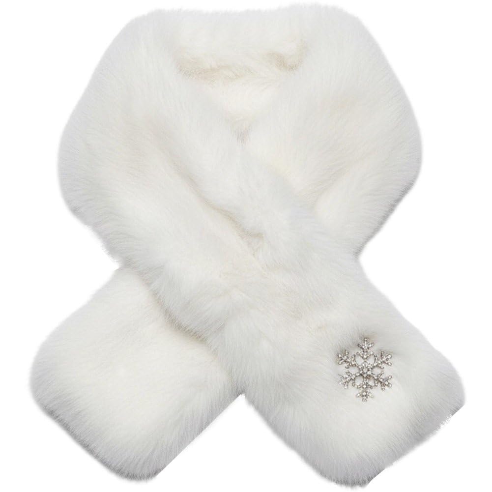 Bufanda de invierno con copos de nieve y cuello cruzado antitérmico