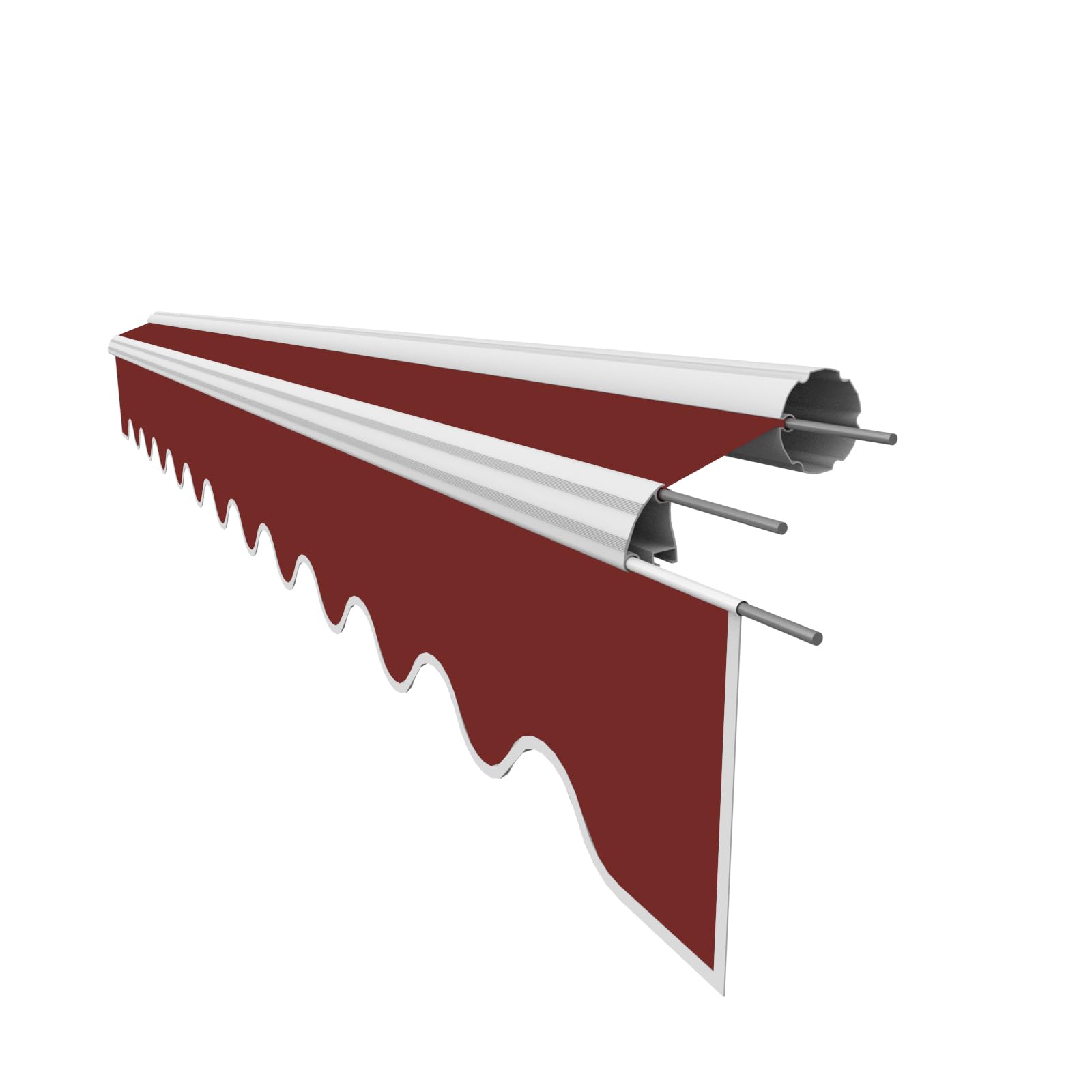 Mantovana Per Tenda Da Sole 4 Metri - Cucita, Impermeabile, UV 60+, Poliestere 280 G/m², Colore SPD008 - Foto 12