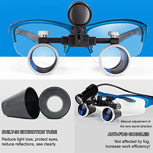 Lupas dentárias 3.5x óculos cirúrgicos médico com farol de led dentista óculos lupa binocular com es