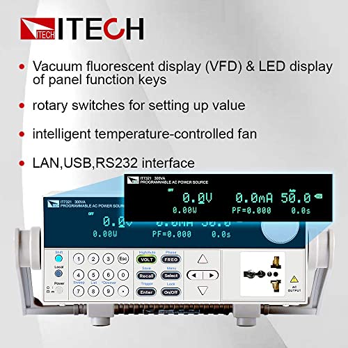 Image of ITECH IT7321 AC Power Supply 300V /3A /300VA Programmable AC Power Source Single-Phase Variable Frequency