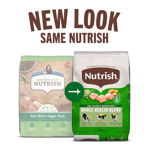 Nutrish Real Chicken & Veggies Recipe Whole Health Blend Dry Dog Food, 14 lb. Bag, Packaging May Vary (Rachael Ray) - Image 3