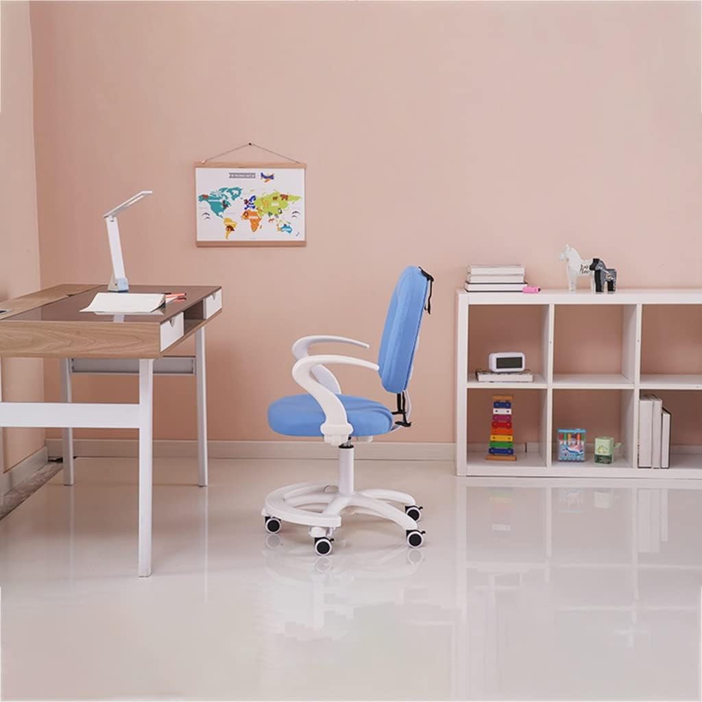 Kids Desk Chair for Boys Girls and Teens Kids Task Chair Computer Bedroom Office Study Chair Ergonomic Small Swivel Height Adjustable Chair with Lockable Wheel (Color : /Blue, Size : B2)