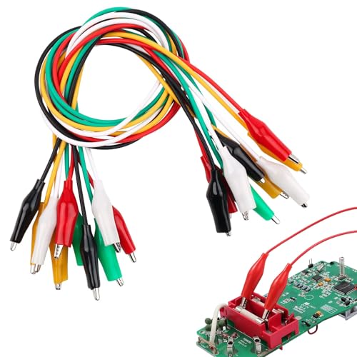 Pinzas de Cocodrilo,Pinzas de Doble Extremo,Cable de Prueba Aislado,Cables de Medición para Pruebas,Cables con Pinza de Cocodrilo para Pruebas,Cables de Medición con Pinzas de Cocodrilo