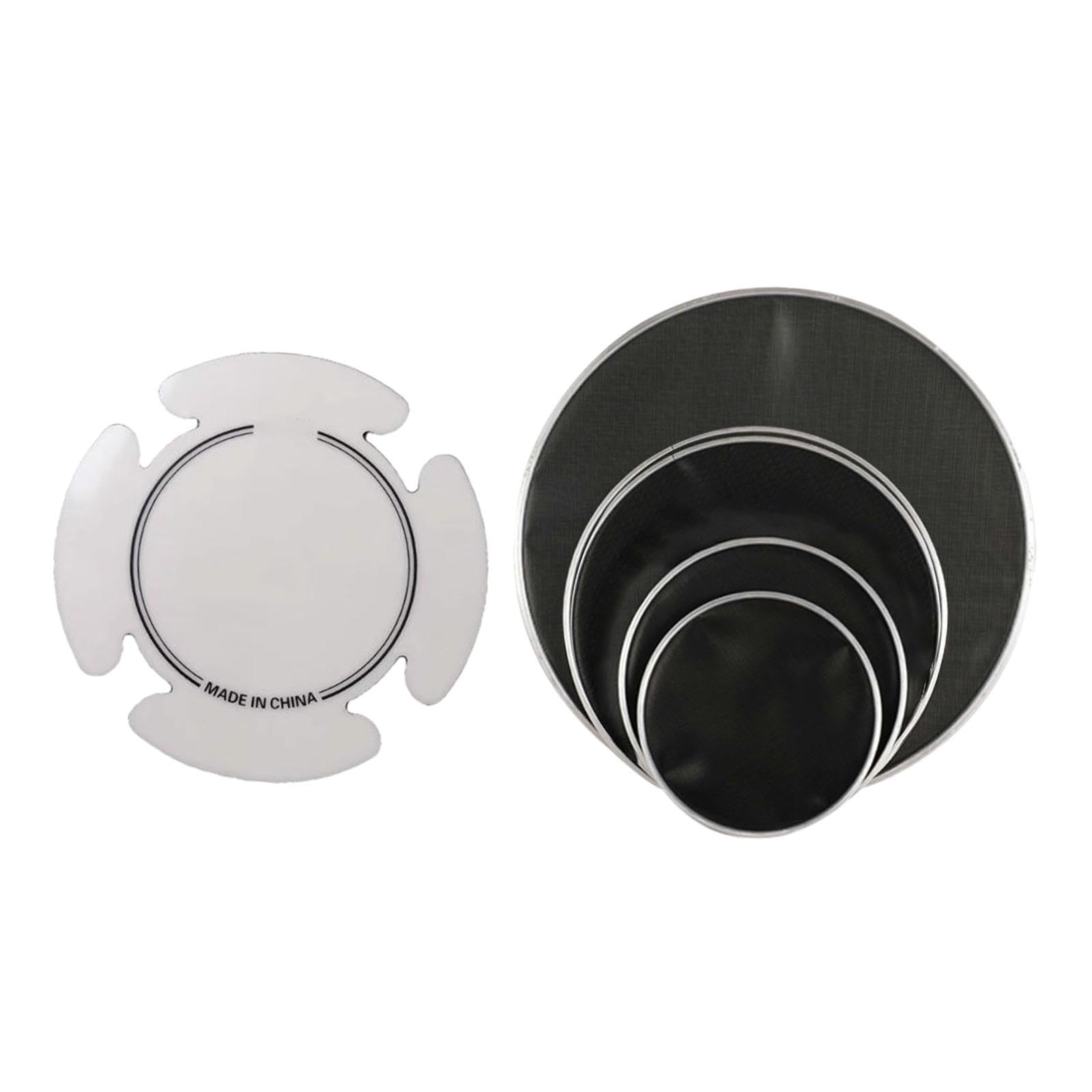 Colaxi 5 Pieces Drum Head Drum Set Head Skin Percussion Accessories Silent Mute Professional for Stage Performance Beginners Adults, Style A