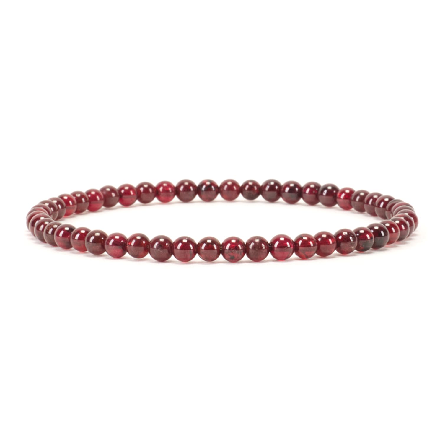 Cherry Tree Collection - Small, Medium, Large Sizes - Gemstone Beaded Bracelets For Women and Men - 4mm Round Beads