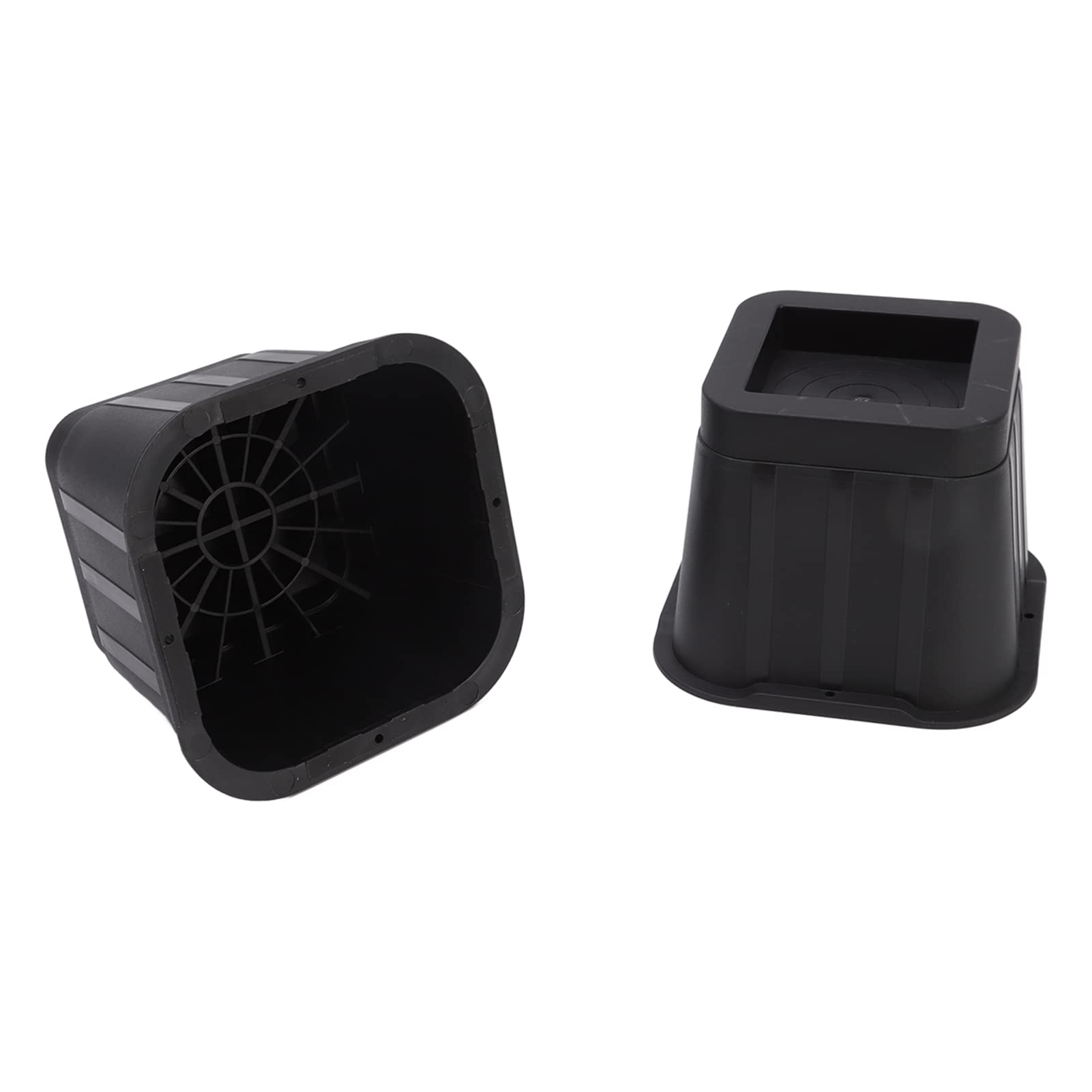 6 Stück Möbelerhöhung aus schwarzem Gummi, 10,2 cm, quadratisch, für Sofa, Bett, Stuhl, Schreibtisch, für Wohnzimmer