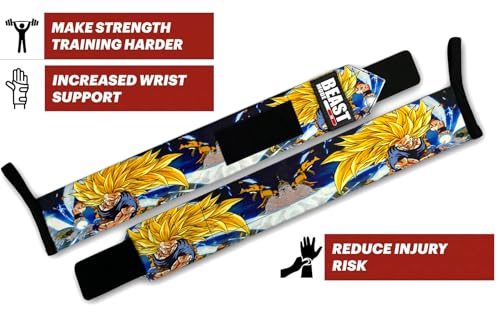 Image of STEIGEN FITNESS inchFIRE inch Wrist Support Wraps,Wrist Bands For Exercise,Wrist Straps For Gym (GOKU SAIYAN)