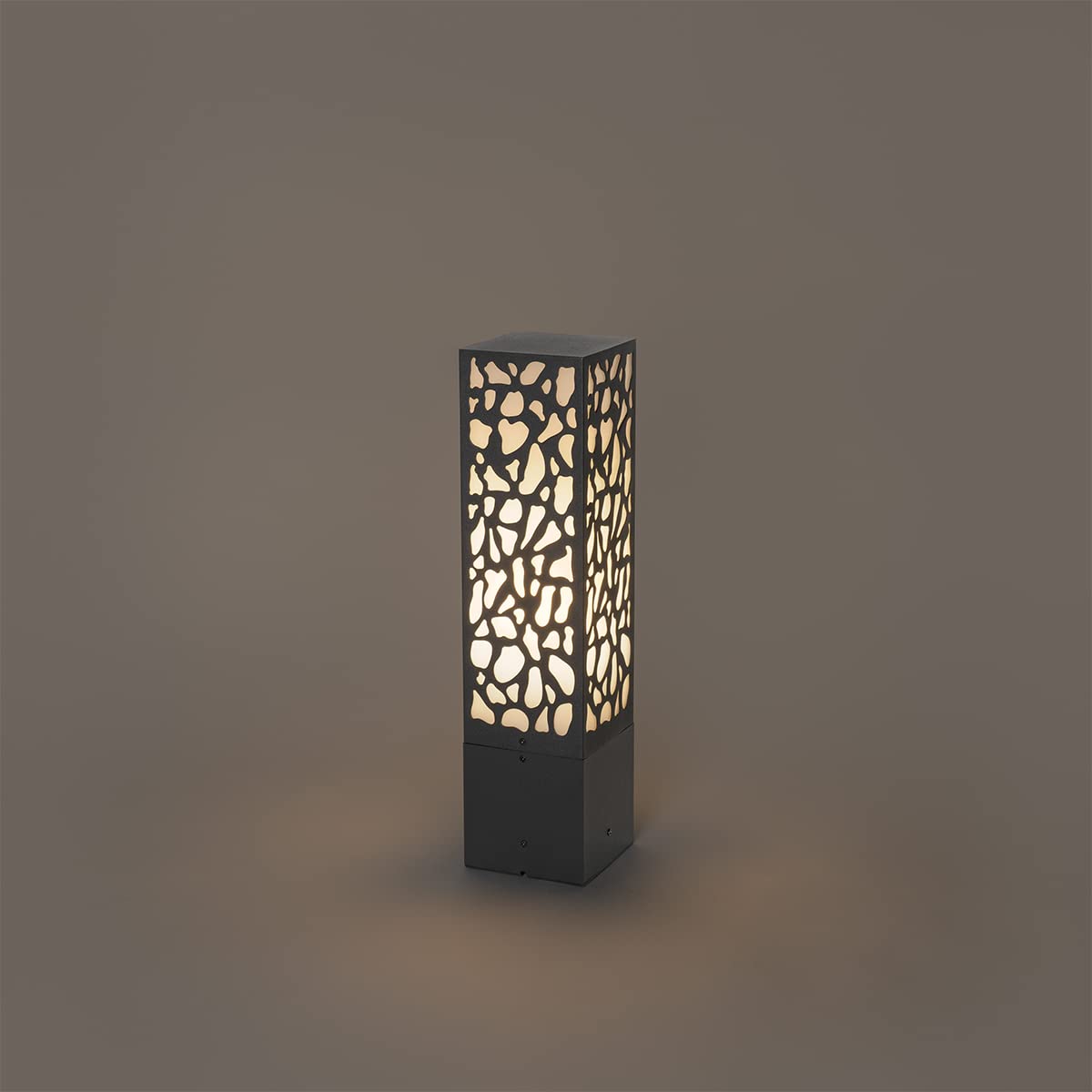 Qazqa Modern außen Pollerleuchte, Wegeleuchte, Pollerlampe für den Garten - Nicole - Schwarz, max. 40W, Geeignet für LED, 40cm, IP44
