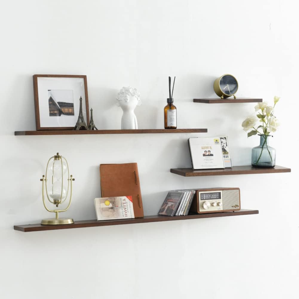 お値下げ新品 壁に掛けるだけの簡単ウォールラック 壁掛け棚 ブラウン