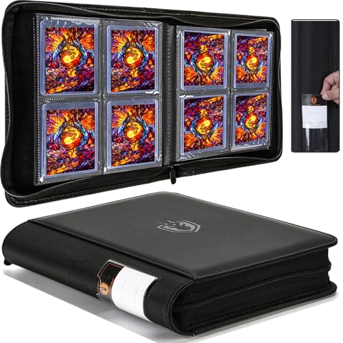 Toploader Binder, 4-Pocket Holds 128 Cards in 3