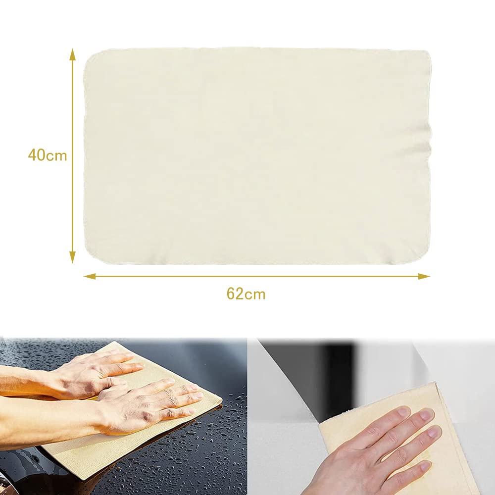 Amazon.co.jp: BTtime セーム革 40cm×65cm 洗車タオル 規則的な形 吸水 