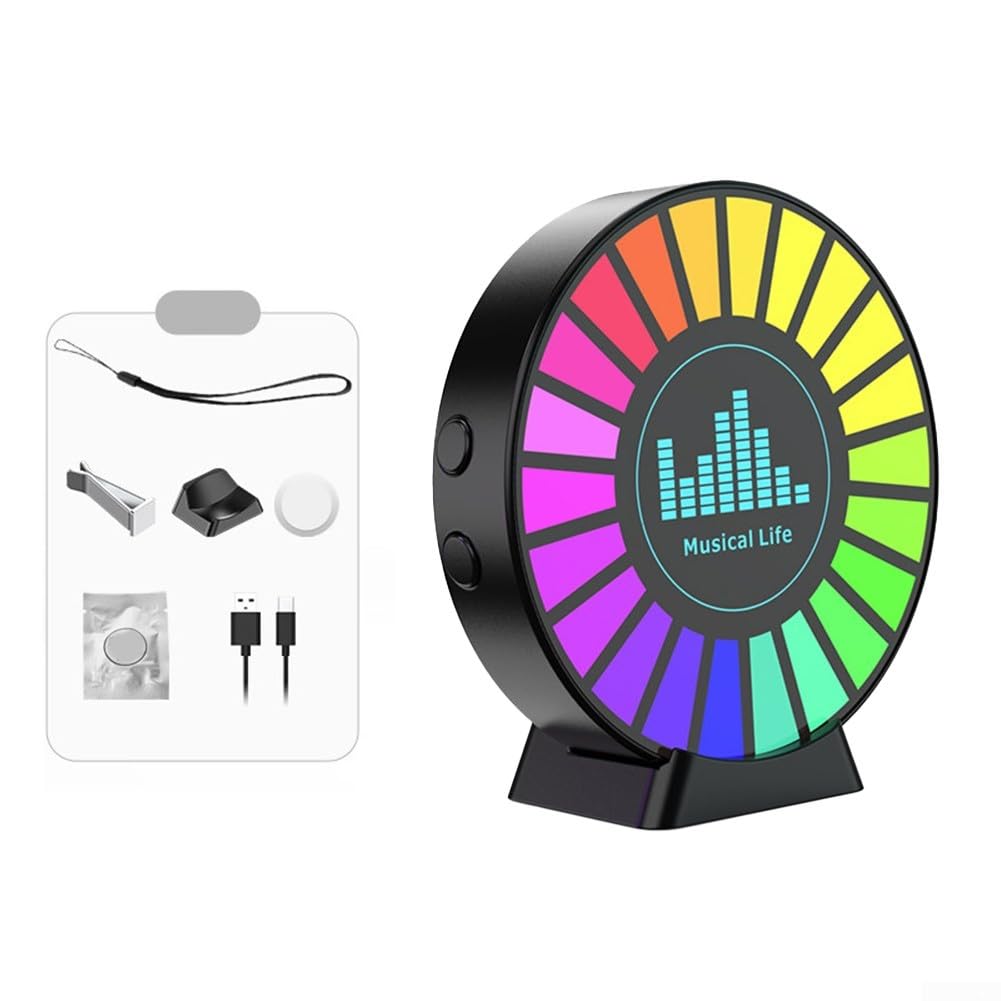 Lecreatekit Équipement d'investigation paranormal 2K HD à activation vocale RVB Lumière Vibration Bruit Détecteur avec 8 Modes Rechargeable