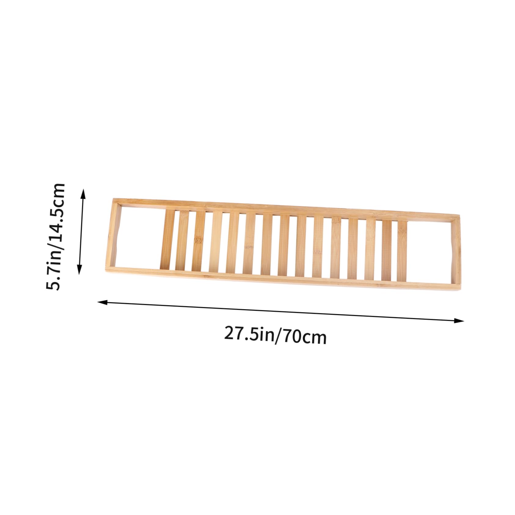 BRIGHTFUFU Bamboo Bathtub Rack Multi-Function Storage Rack Wooden Bathtub Tray Rustic Design
