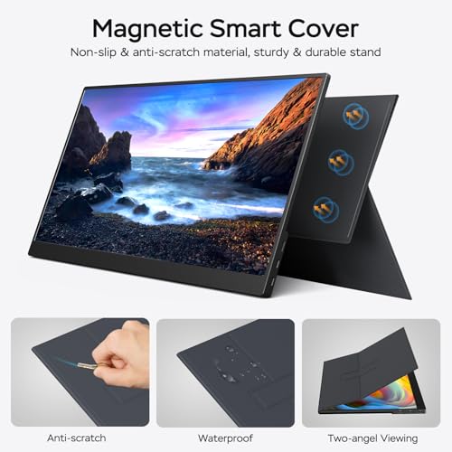 Image of Yxk Portable Monitor 17.3 Inch 1080p 144Hz IPS HDR Travel Display for PC /Mac /Phone /Console /Laptop, Smart Case and Speaker