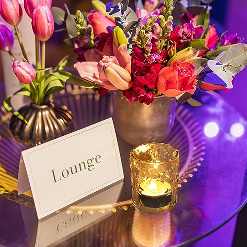 Voho CLEAR VOTIVE CANDLE HOLDERS Votive Candle Holders Bulk Sparkle Stars Design thumb #7