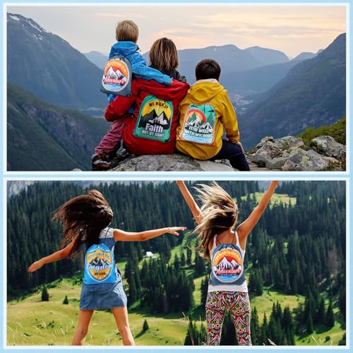 24 Pcs Christian Bags Religious Drawstring Bags Faith Adventure Drawstring Backpacks Bulk Large Religious Gifts for Sunday School Church Graduation Themed Party Favors 5