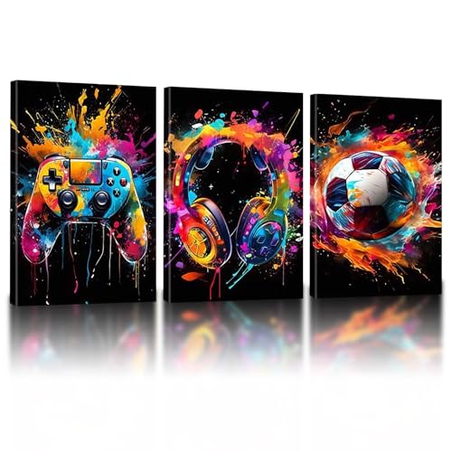 KiKiHong 3 Pcs Cuadros Gaming Pared Posters para Pared Gaming