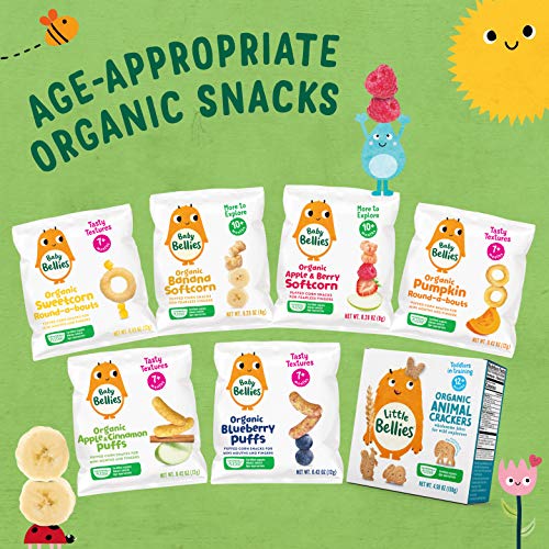 Little Bellies Organic Animal Crackers Toddler Snack (Pack of 5 x 4.58 oz Individual Packs) - Image 4
