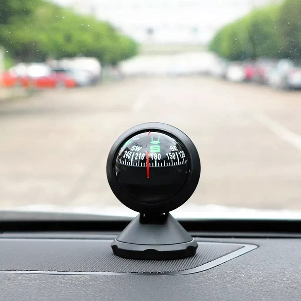 SANON Autokompass Neigungsmesser Autoführer, Kugelwinkel Steigungspegelmesser Sucher Balancer Messgerät für Auto Fahrzeug See Marine Boot Schiff Outdoor-Reise