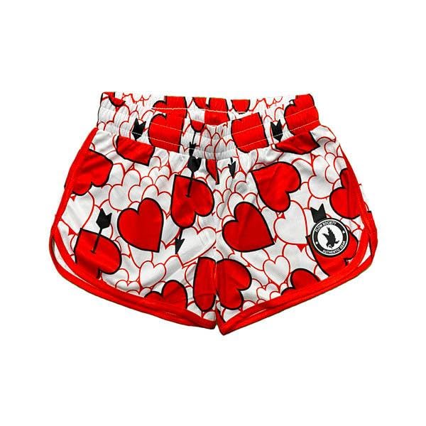 Flow Society Valentine Flow Girls Athletic Shorts - Gym - Sports - Activewear - Patterned - Basketball - Lacrosse Shorts