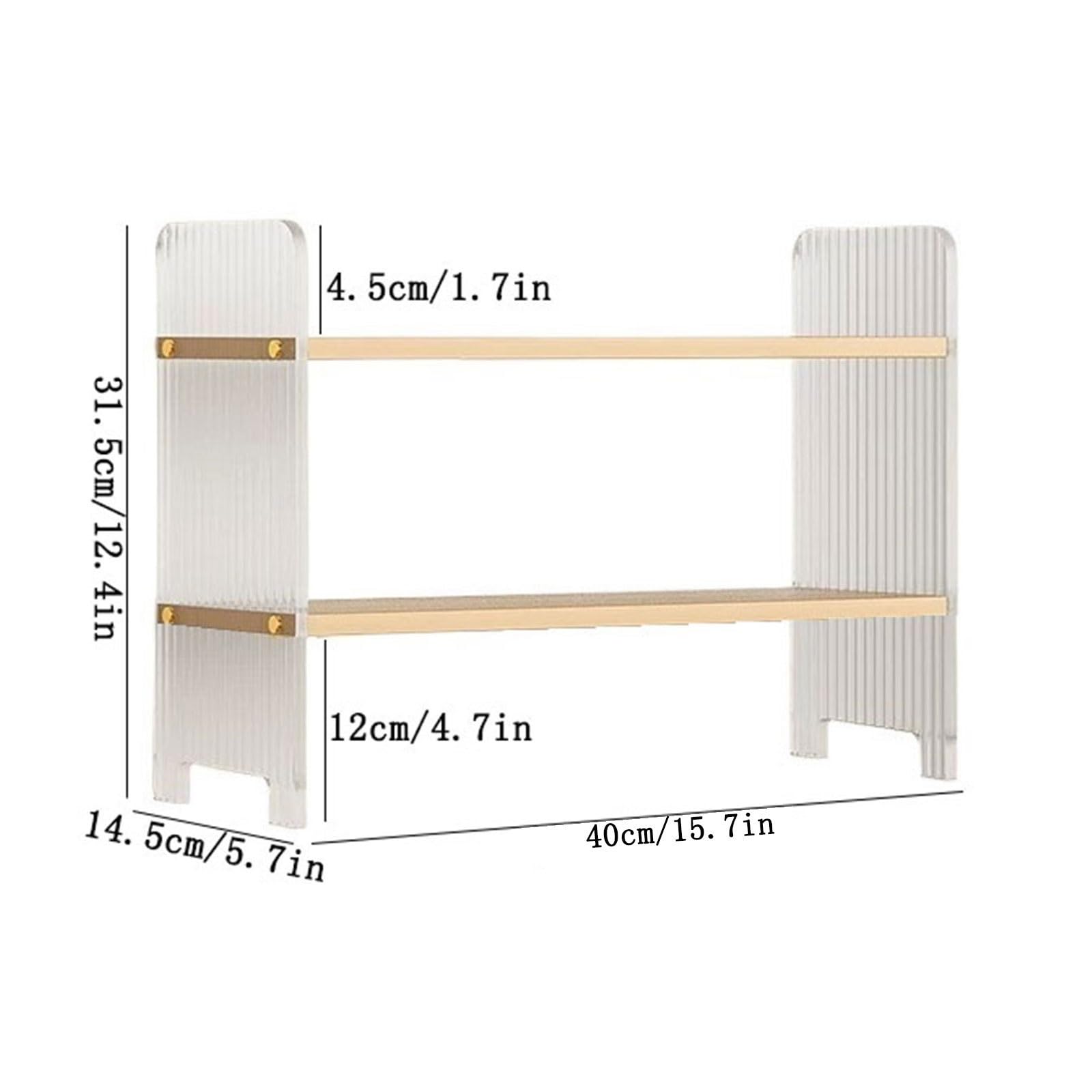 Regały Otwarty na blacie mały akrylowy stojak do przechowywania z półką książki
