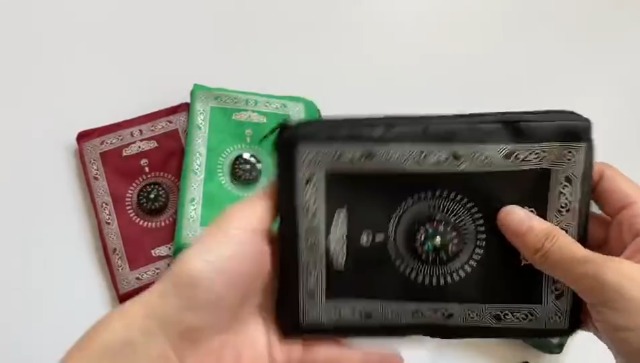 Alfombra De Oración Portátil - 2 Piezas, 100x60 Cm, Impermeable, Con Brújula Y Estabilizadores