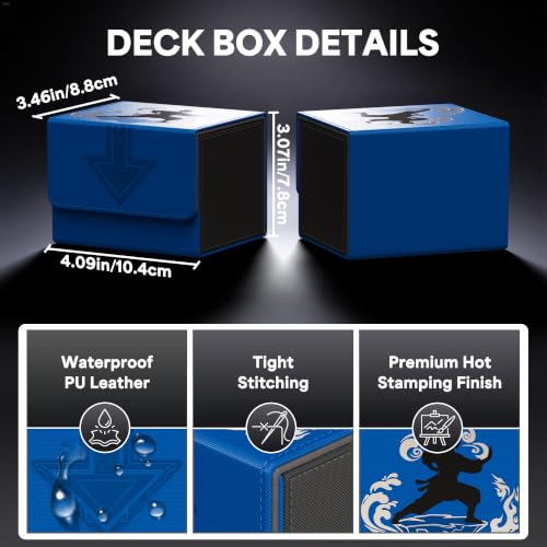 Image of Kabinka MTG Deck Box, Embossed Design Fits 120 Sleeved Cards, Red & Black