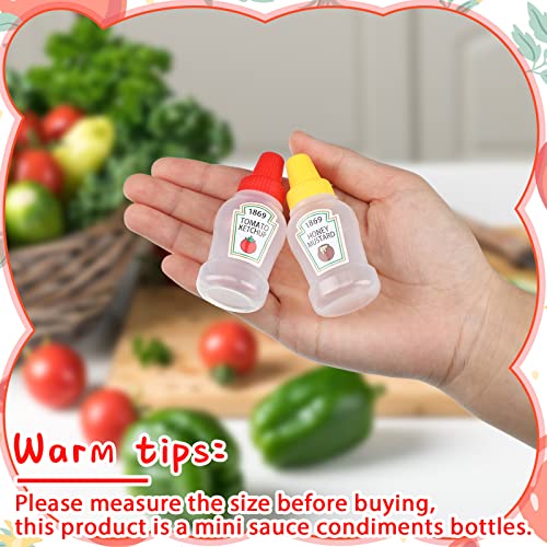 12 Pcs 25 ml Mini Condiment Bottles Mini Ketchup Bottle Reusable