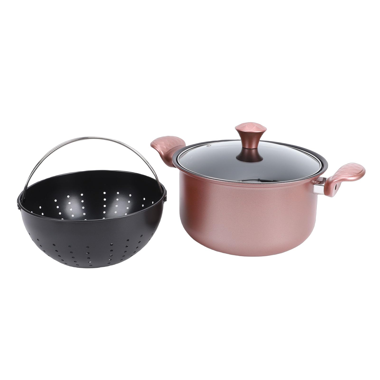Pentola per Zuppa in Acciaio Inossidabile, Pentola Antiaderente con Coperchio, Manici Ergonomici per Fornelli a Gas, Fornelli a Induzione, Ideale per Bollire, Stufare e Cuocere