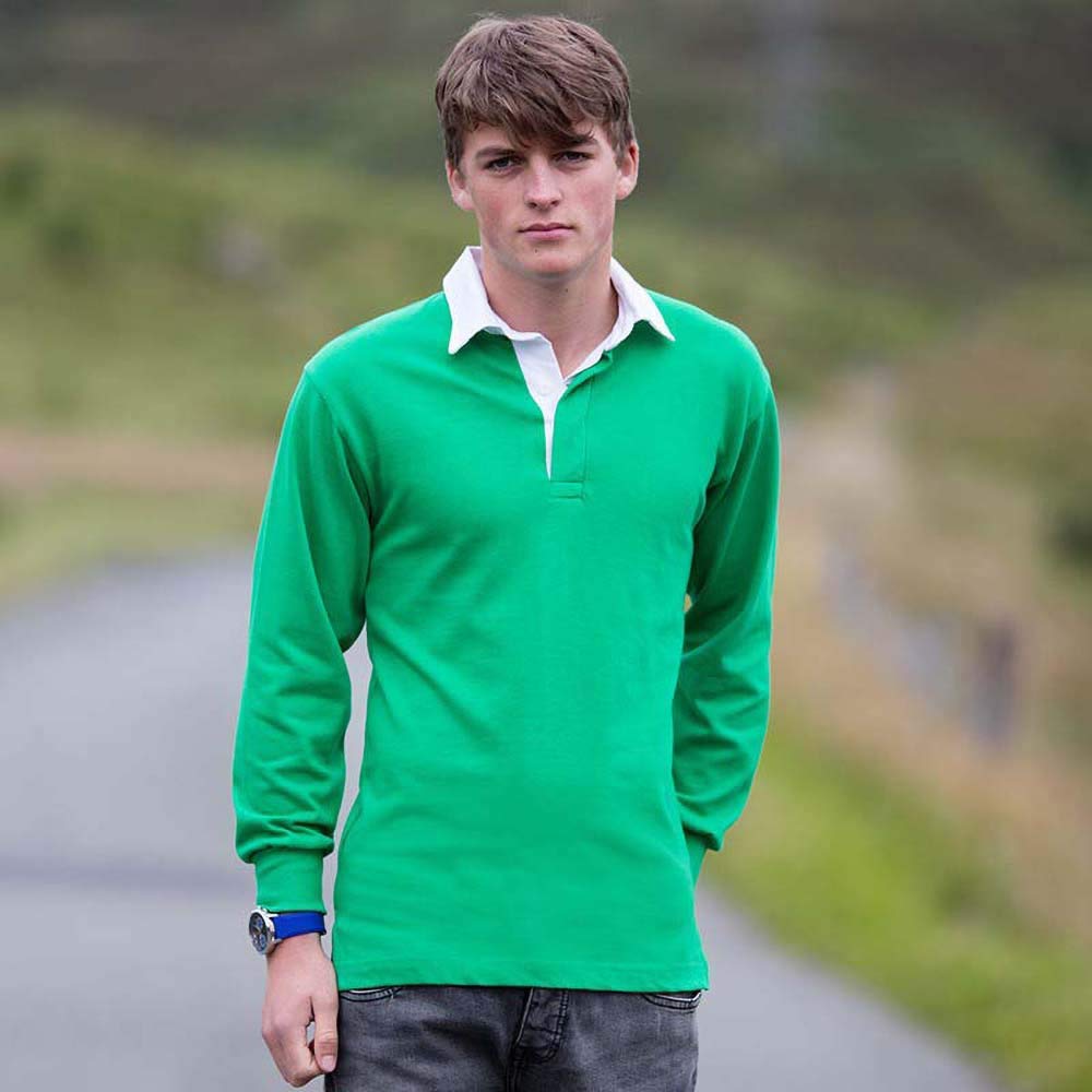 Front Row – Polo manches longues 100% coton – Homme