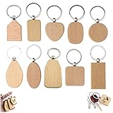 【Llavero de diseño único】Este llavero de madera en blanco tiene una superficie de madera lisa, perfecto para tallar y pintar con bricolaje. Puede crear cualquier patrón y texto que desee en una superficie en blanco para crear su propio llavero con estilo.