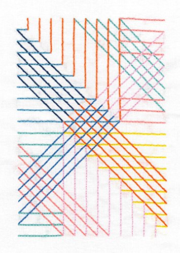 DMC Parallel Lines Embroidery Kit, White