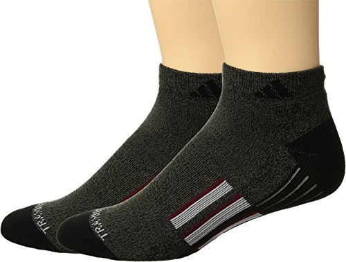 adidas Men's Cushioned X 2 Low Cut Socks (2 Pair), Black-Graphite Marl/Black/Light Onix/Collegiate Bu, Large
