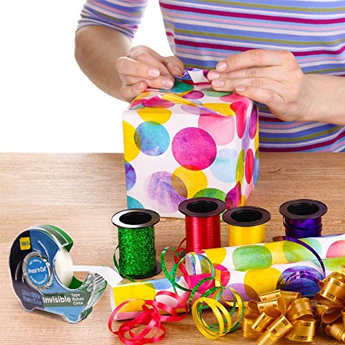 Seal-It Invisible Stationery Tape 3/4 X 1000 Inches On Press N' Cut Dispenser, Pack Of 6 Total 6000 Inches, White (62452) #TOP3