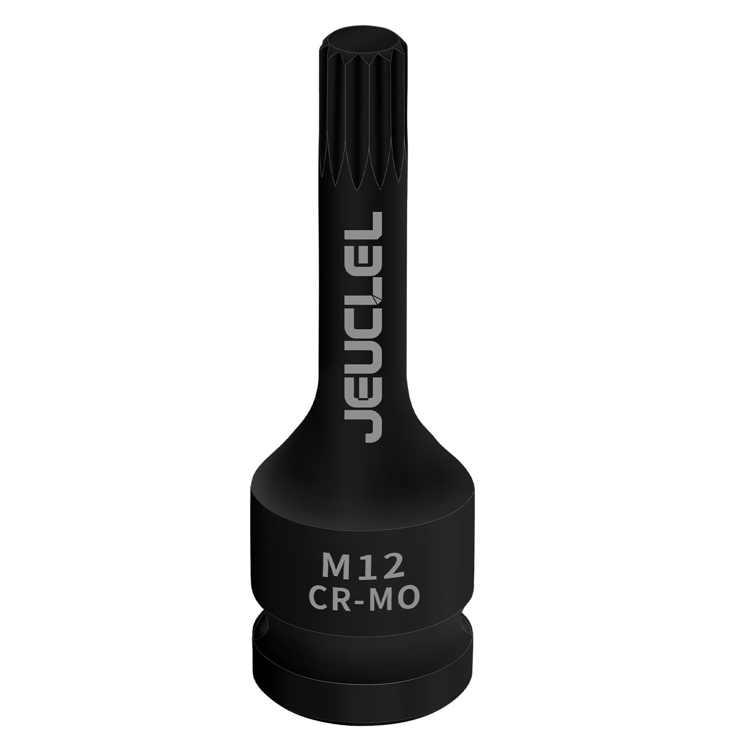 M12 Triple Square Impact Spline Bit Socket, 12mm Metric 1/2-Inch Impact Drive Triple Square Socket, Cr-Mo Steel Lengthen Screwdriver Adapter
