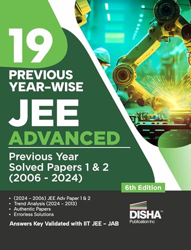 Image of 19 Year-wise JEE Advanced Previous Year Solved Papers 1 & 2 (2006 - 2024) 6th Edition | Answer Key validated with IITJEE JAB | PYQs Question Bank