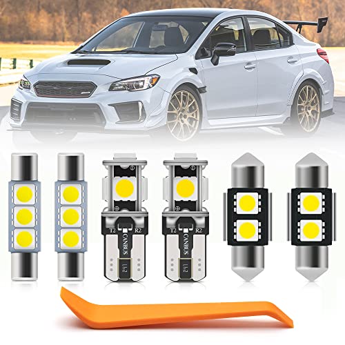 Kit 8 bombillas LED blancas interiores para Subaru WRX 2004-2021 miniatura 1