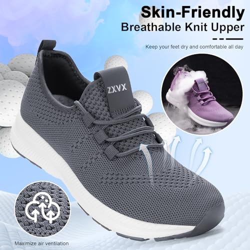 Image of Wide Toe Box Shoes Women Non-Slip Wide Width Sneakers Ultra Light Extra Wide Road Running Shoes for Women Breathable Tennis Walking Gym Workout Trainer 6-12