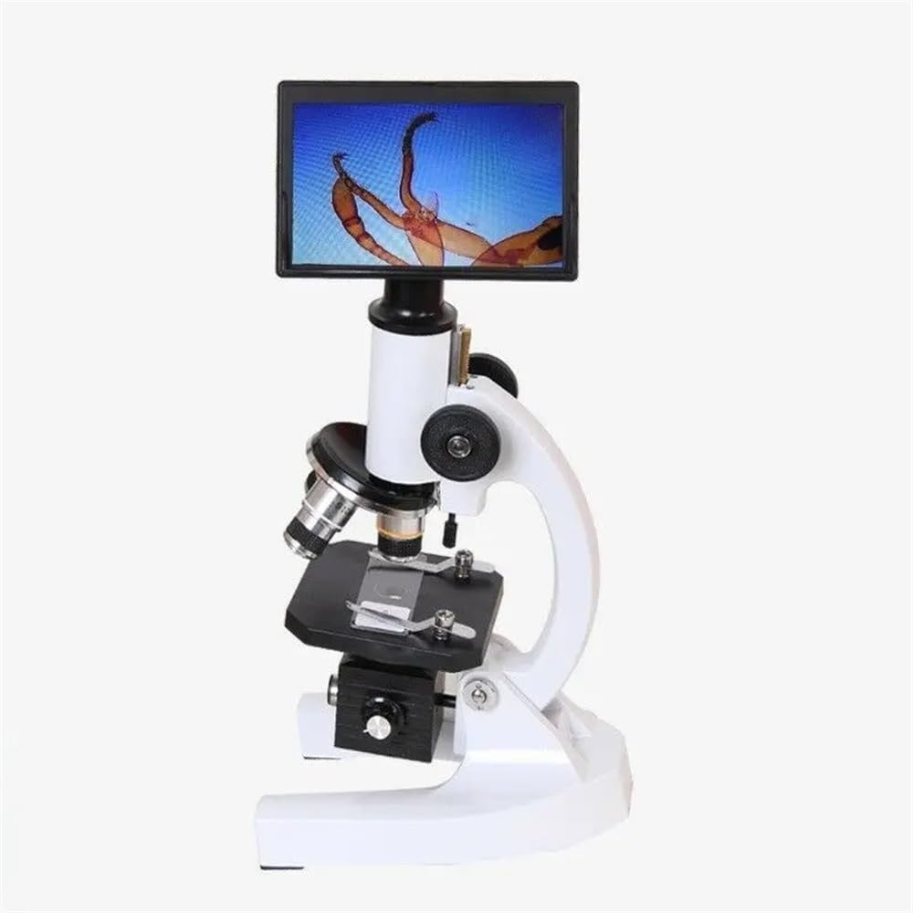 Microscope Kit 640X 800X Monocular Home School Digital Biological Microscope Lab Research Microscopio Microscope Lens Adapters (with Lamp WF20X)