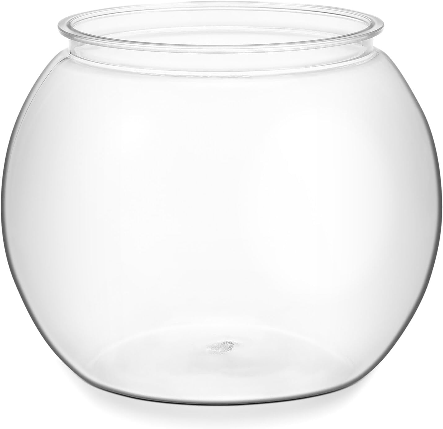 Pecera redonda de cristal transparente, maceta de terrario para peces Betta, florero de cristal, delicado escritorio (19,5 x 19,5 x 18 cm)