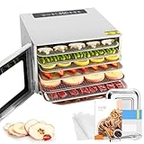 Kwasyo 6層フードドライヤー ステンレス鋼製食品乾燥機 ドライフルーツメーカー 家庭用 30～90℃幅広い温度制御 タイマー付き 24時間低温35℃保温可能 400W 無添加 野菜 果物 肉 乾燥機 低温発酵可能 ジャーキー 干し芋 手作り レシピ付き