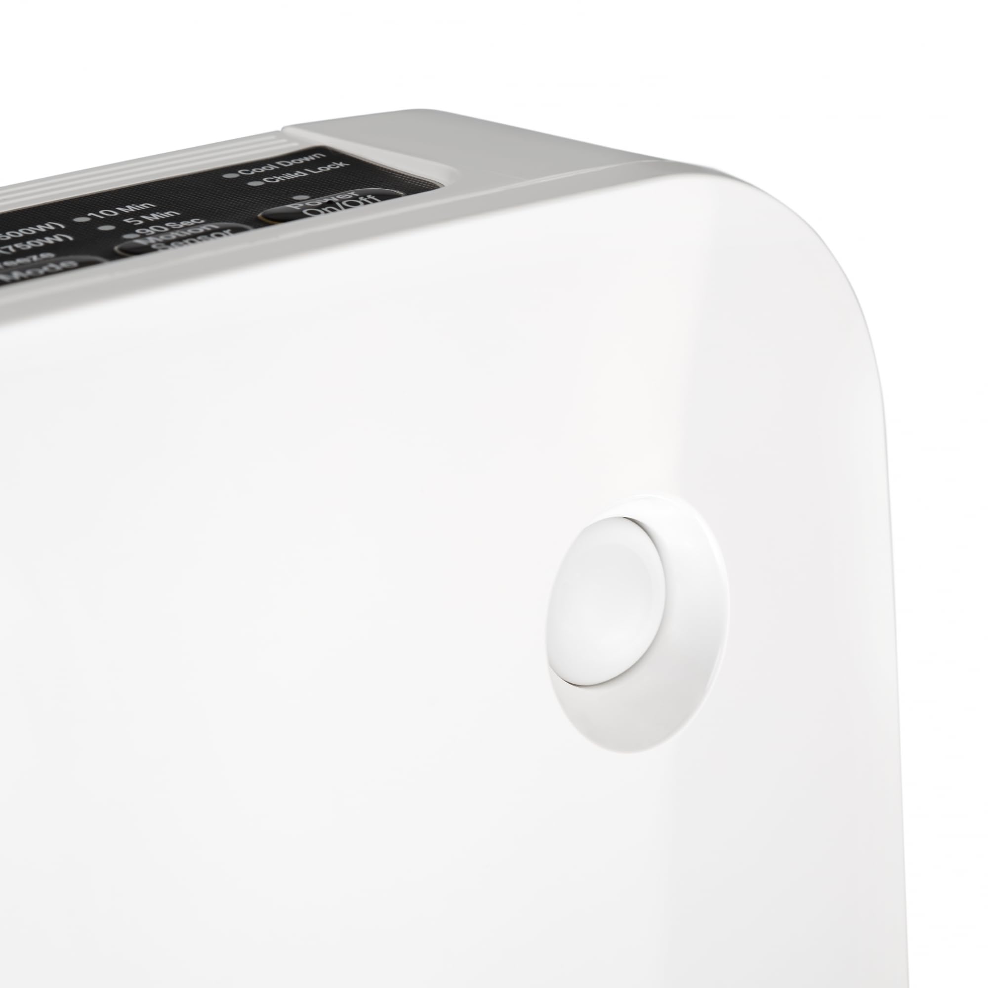 Iris Ohyama, Riscaldatore compatto/Radiatore mobile in ceramica, Portata 90cm, 1500W, Rilevatore di movimento per il risparmio, Timer, Bagno, soggiorno - Ceramic Fan Heater JCH-15TD4 - Bianco