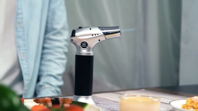 Küchenbrenner Blowtorch kitchen Burner mit Sicherheitsschloss Refillable Butane Gasbrenner für Creme Brulee, Home Pastry… – Bild 8