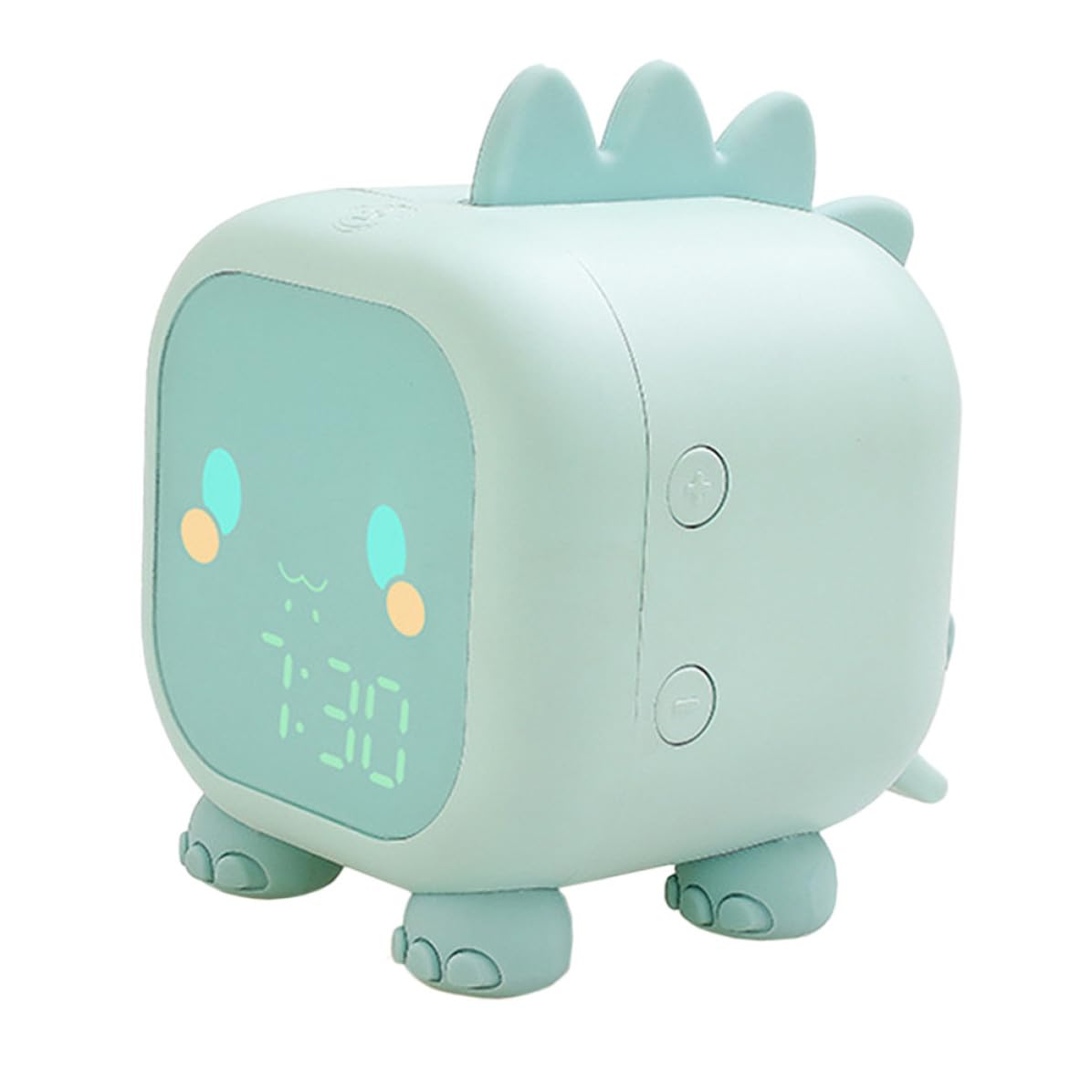 Reloj Despertador Inteligente Infantil de Plástico Verde | Formato Animal, Diseño Sencillo y Atractivo, para Mesa Entrenador de Sueño, Uso Infantil