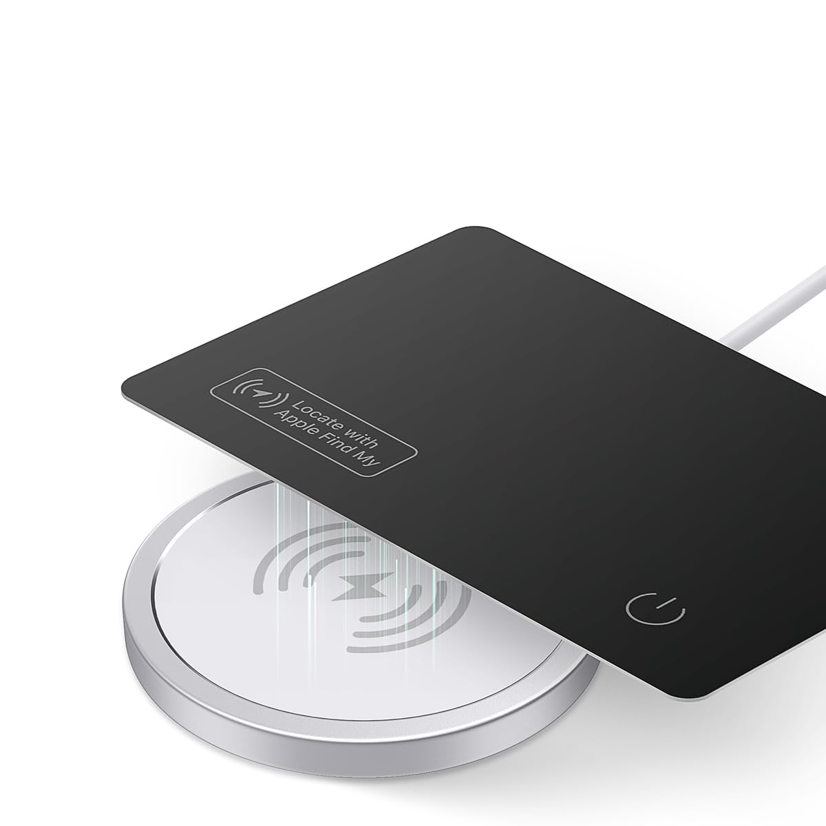 Carta per localizzatore portafoglio, 1,8 mm, sottile, ricaricabile, smart tracker, etichette per ricerca oggetti, funziona con Apple Find My, resistente all'acqua, localizzatore di oggetti per