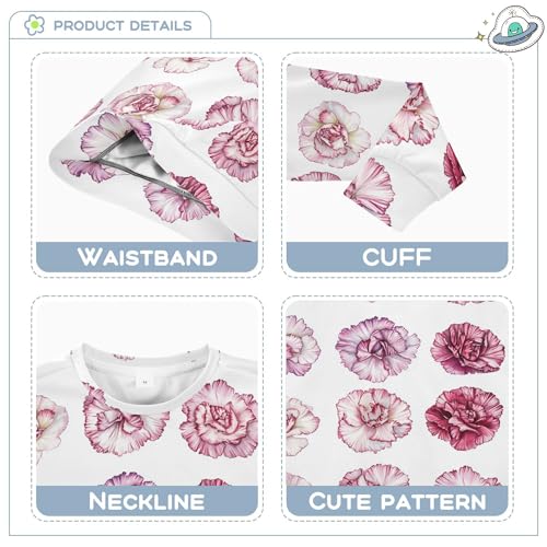 JUNZAN Rustic Carnation White Little Boys Pullover Hoodie Fleece Hoodies for Girls Camping 4T3